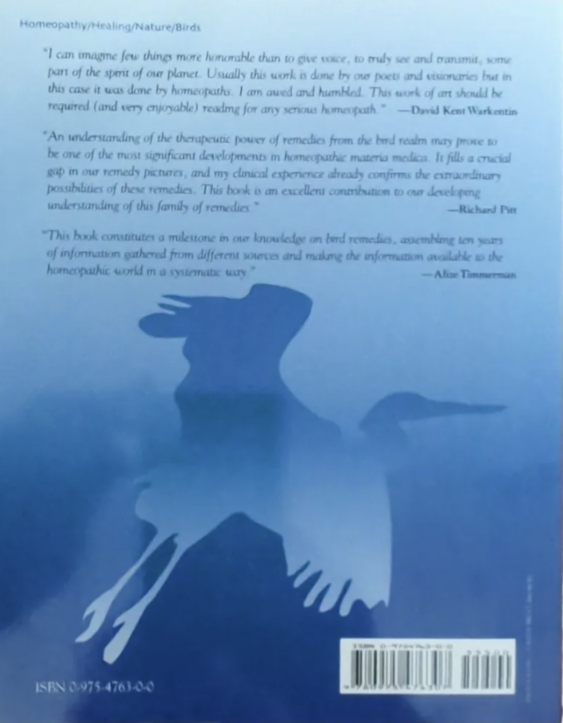 Birds, Homeopathic Rememdies From The Avian Realm